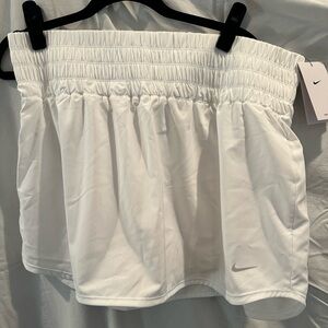 Nike White Smocked skort